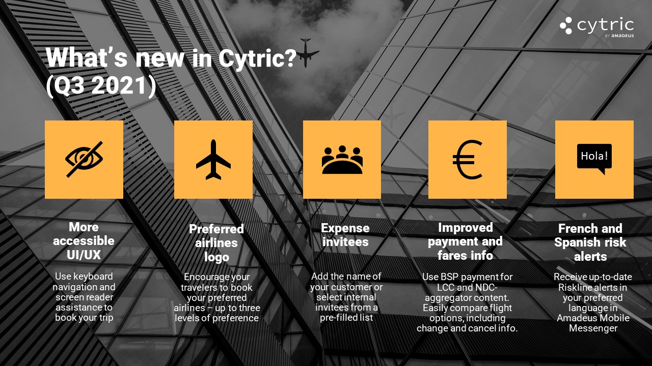 Whats New In Cytric Easy For Travel And Expense Management Amadeus