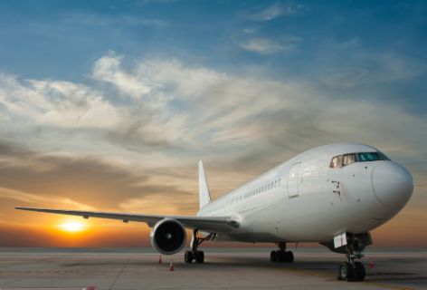 Airplane on a runway