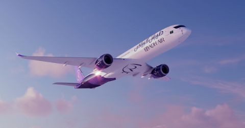 Airplane in the air