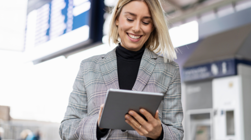 Agent using the Airport Companion App user interface.