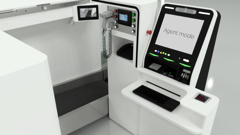 Seamless Bag Drop Series 7 Hybrid with Compact Rotating Desk