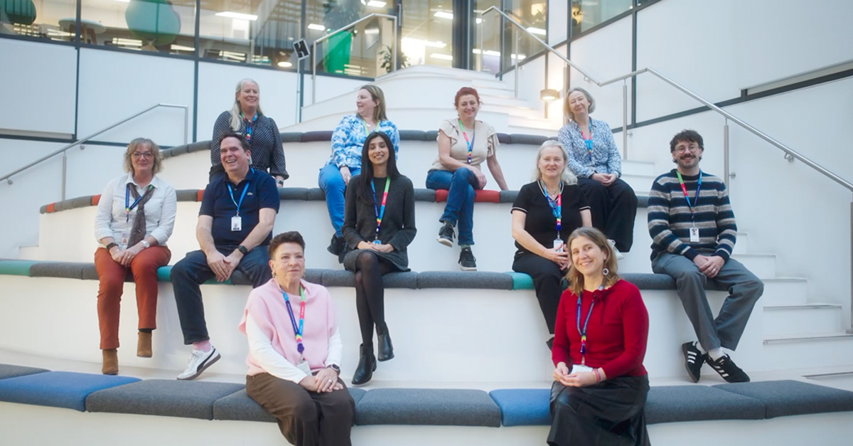 A group of Amadeus employees that are part of Fenix at our London Heathrow office