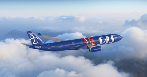 Aircraft of SAS in the air_A330
